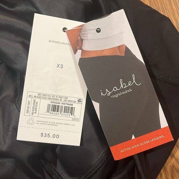 Isabel Maternity Active High Gloss Leggings - Picture 9 of 10